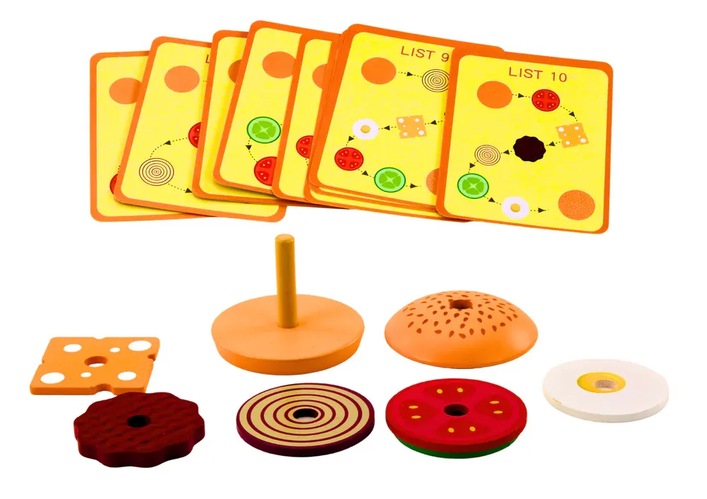 drveni set za hamburger sa 10 kartica - slika 4