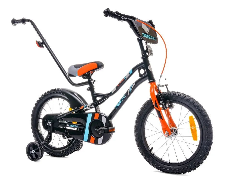 dječji bicikl guralica tiger 16" crni-narančasti-tirkizni - slika 3