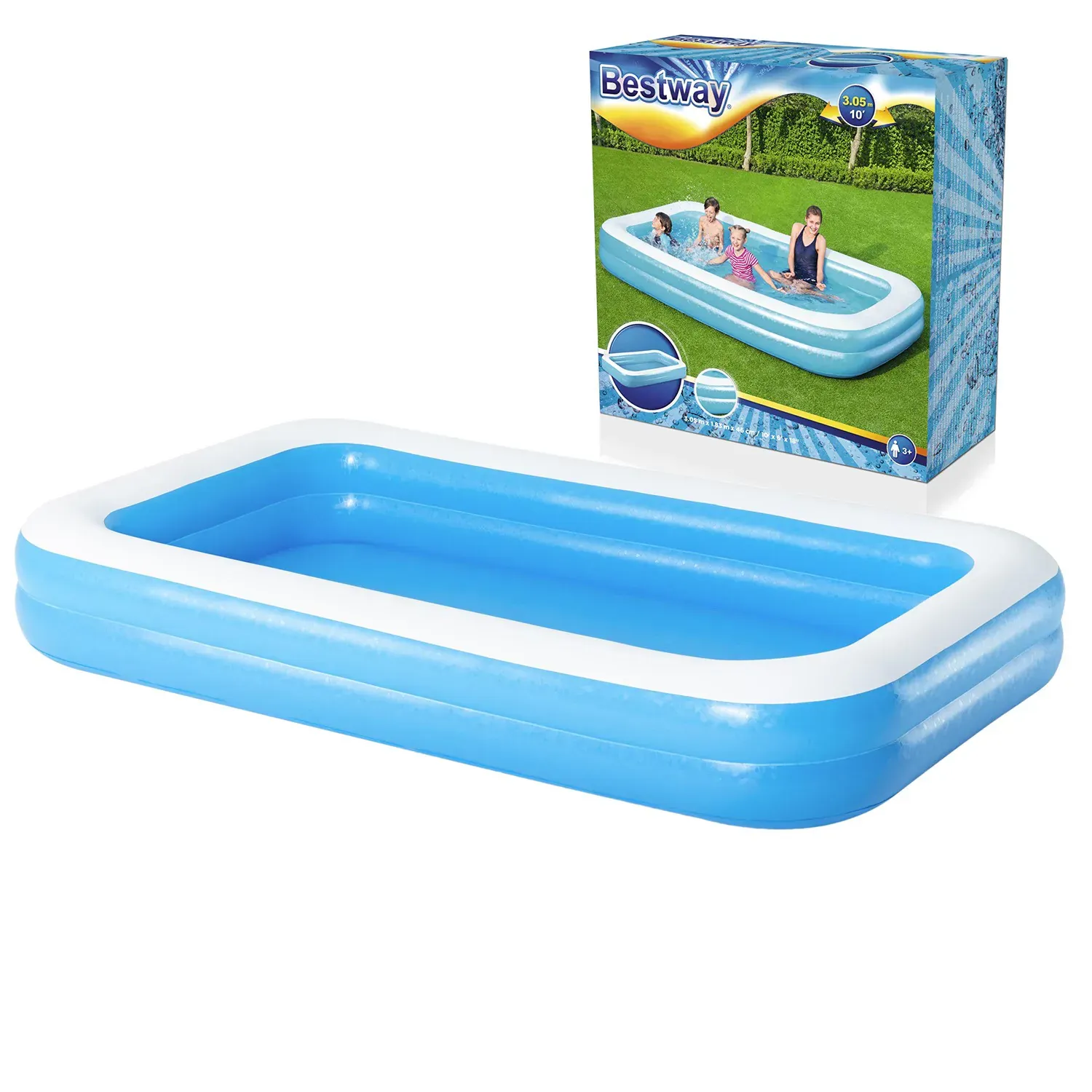 bestway obiteljski bazen na napuhavanje 305 x 183 x 46 cm - slika 2