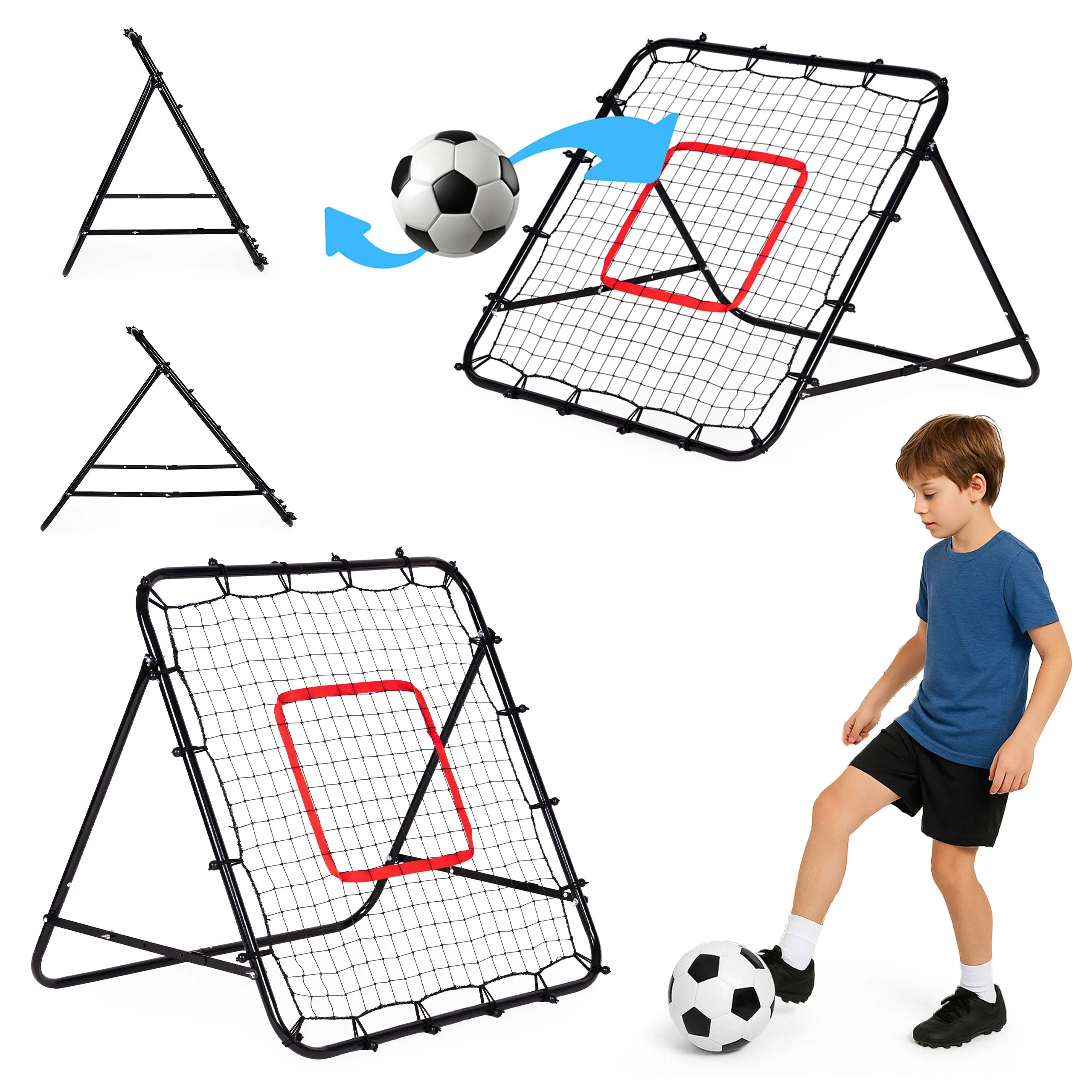 multigarden trenažer za nogomet – mreža za odbijanje lopte 100 × 100 cm - slika 2