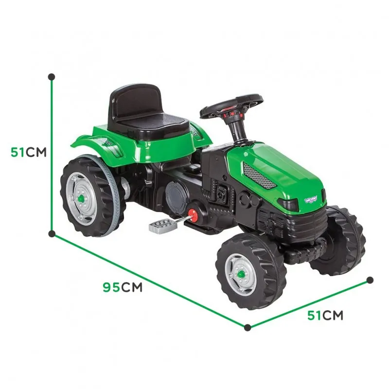 woopie traktor s pedalama - zeleni - slika 7