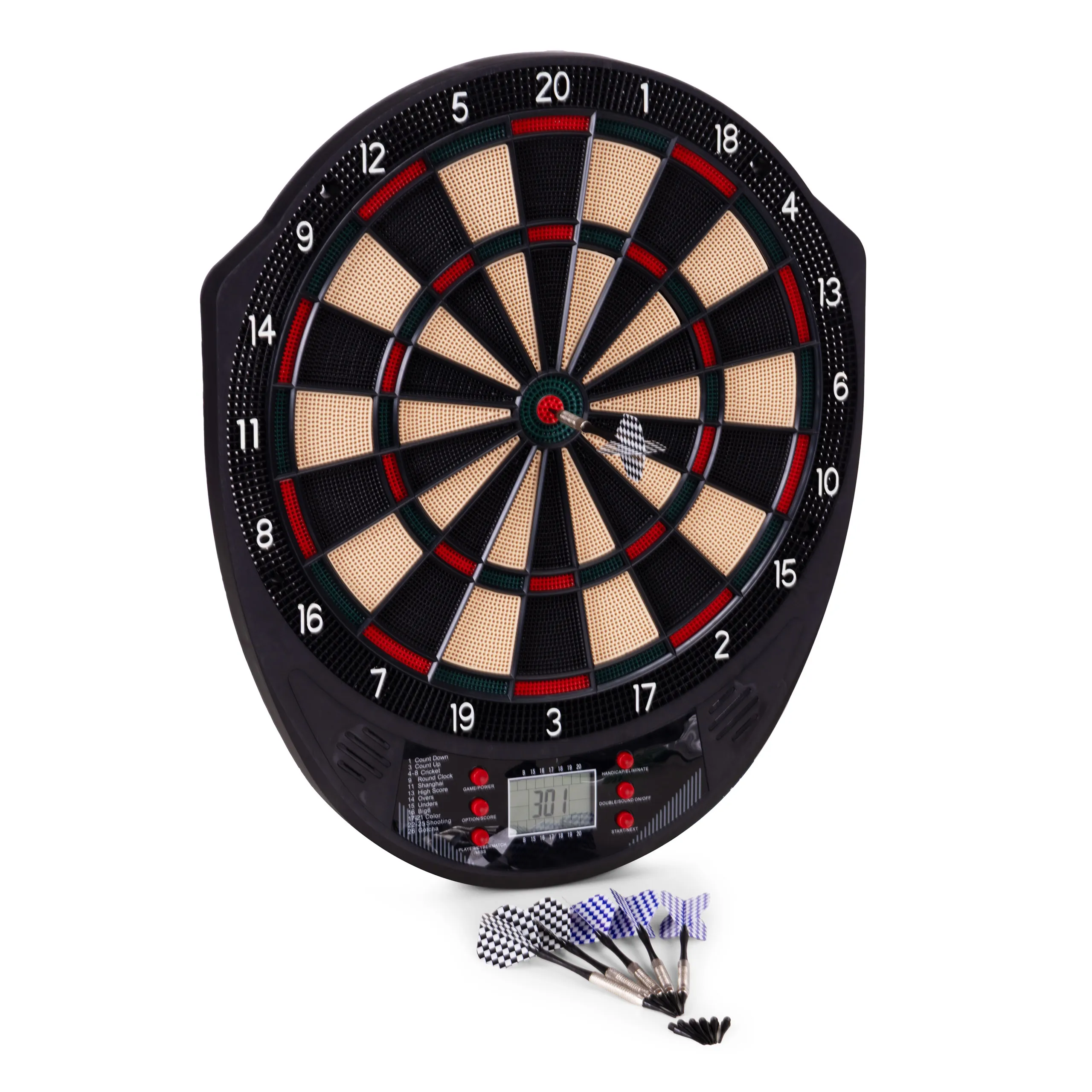 elektronička pikado ploča s lcd zaslonom 41 cm – 26 igara, set sa 6 strelica - slika 12