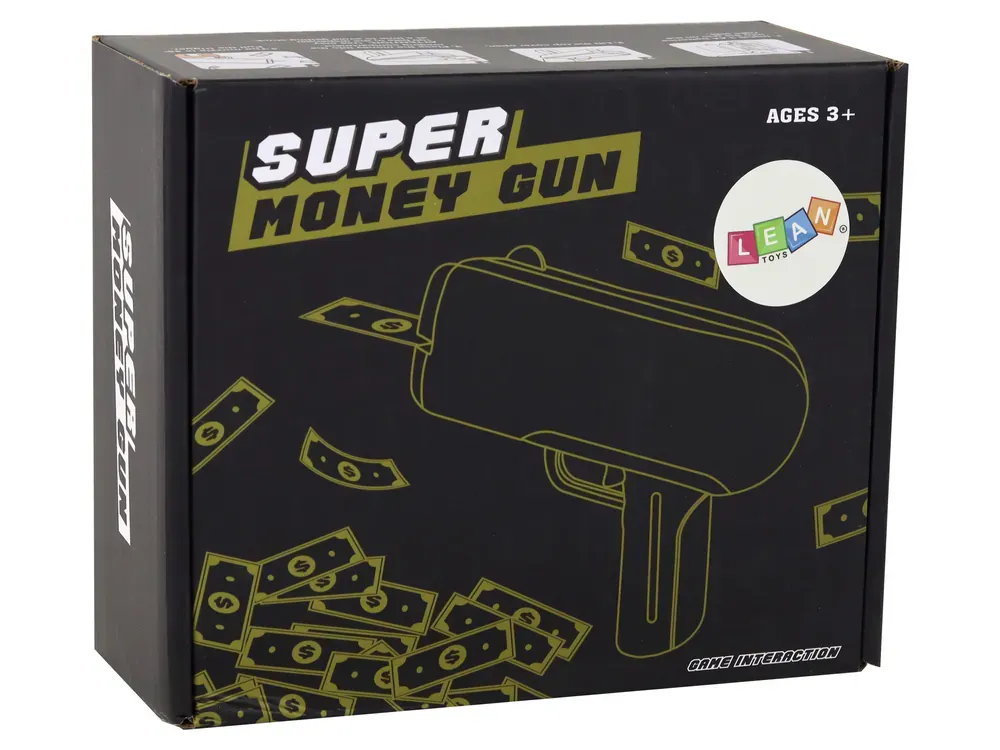 money gun pištolj za izbacivanje novčanica zlatni - slika 6