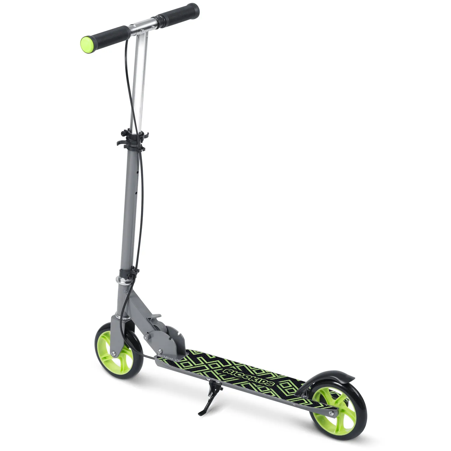 ricokids romobil za djecu kodi, pu kotači, crno zeleni - slika 9