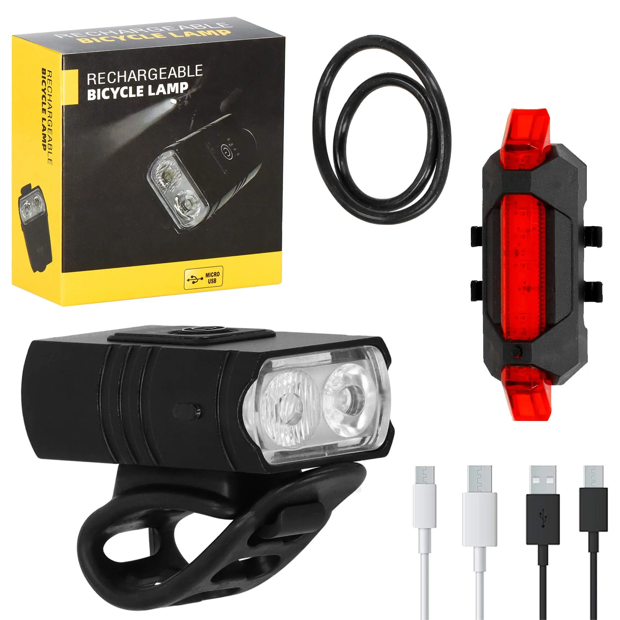 usb svjetlo za bicikl + usb stražnje svjetlo za bicikl - slika 11