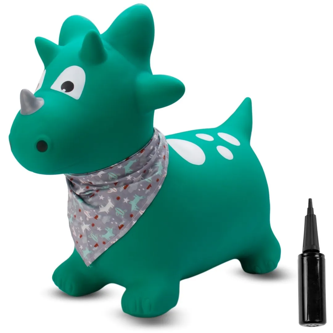 gumeni zeleni dinosaur za skakanje 59cm - slika 3