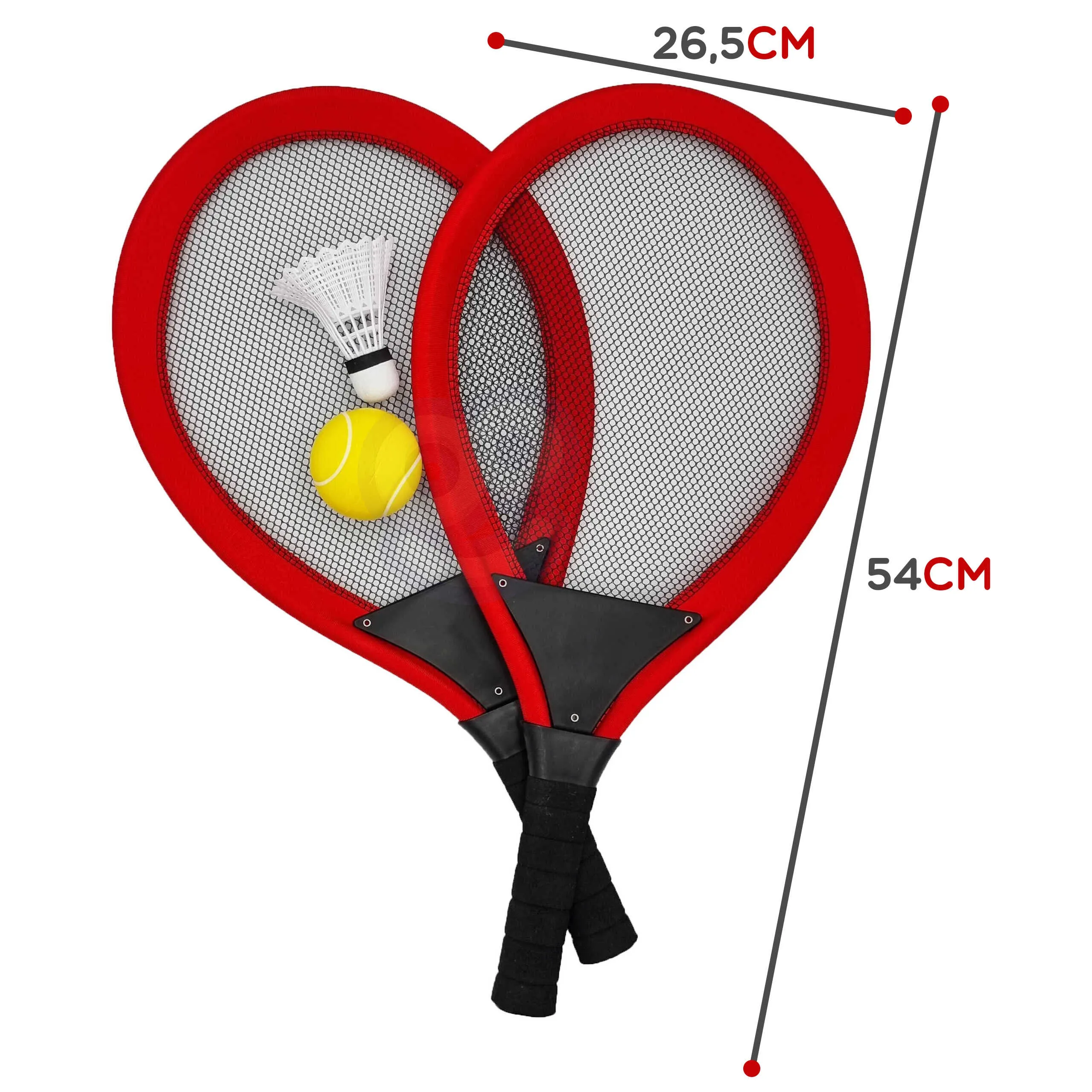 woopie set za badminton - crveni - slika 5