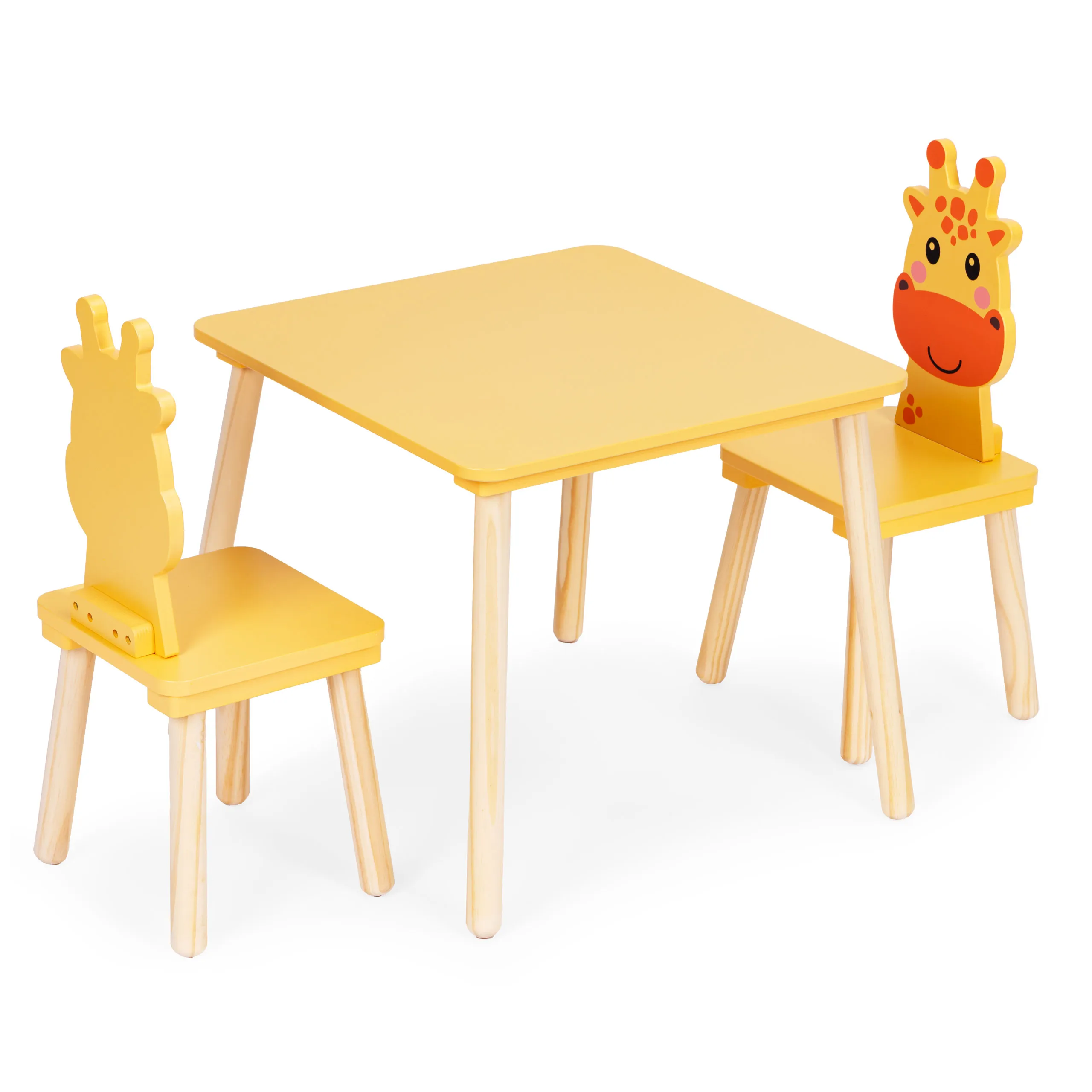 ecotoys dječji set namještaja žirafa – stol i 2 stolice - slika 6