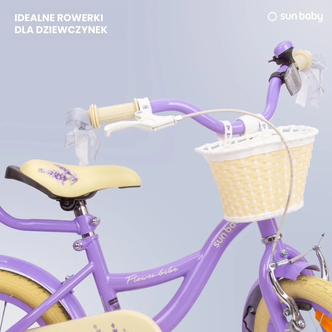 dječji bicikl guralica flower 14" - lavanda - slika 3