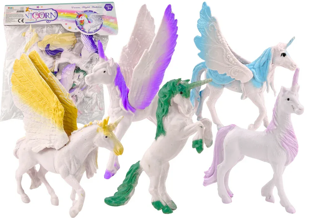 set figurica jednorog pegaz bijela magija 6 kom. - slika 2