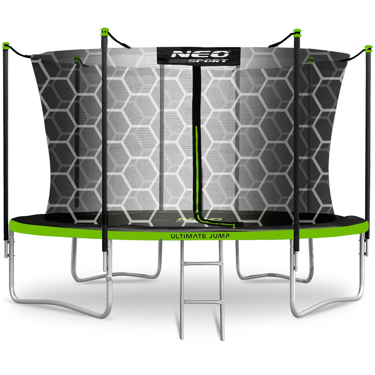 neo-sport vrtni trampolin 435 cm (14 ft) s unutarnjom mrežom i ljestvama - slika 3