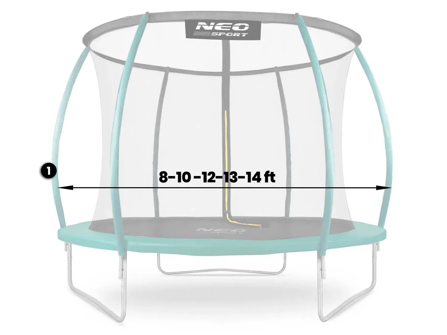 neo-sport donji stup za trampolin tip c – zeleni, kompatibilan s modelima 8–14 ft - slika 4