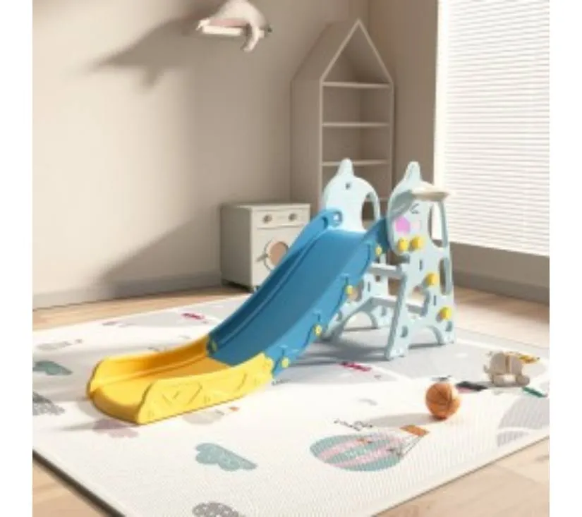 mamakids dječji tobogan za dvorište i igraonicu, plavo žuti 160 cm - slika 4