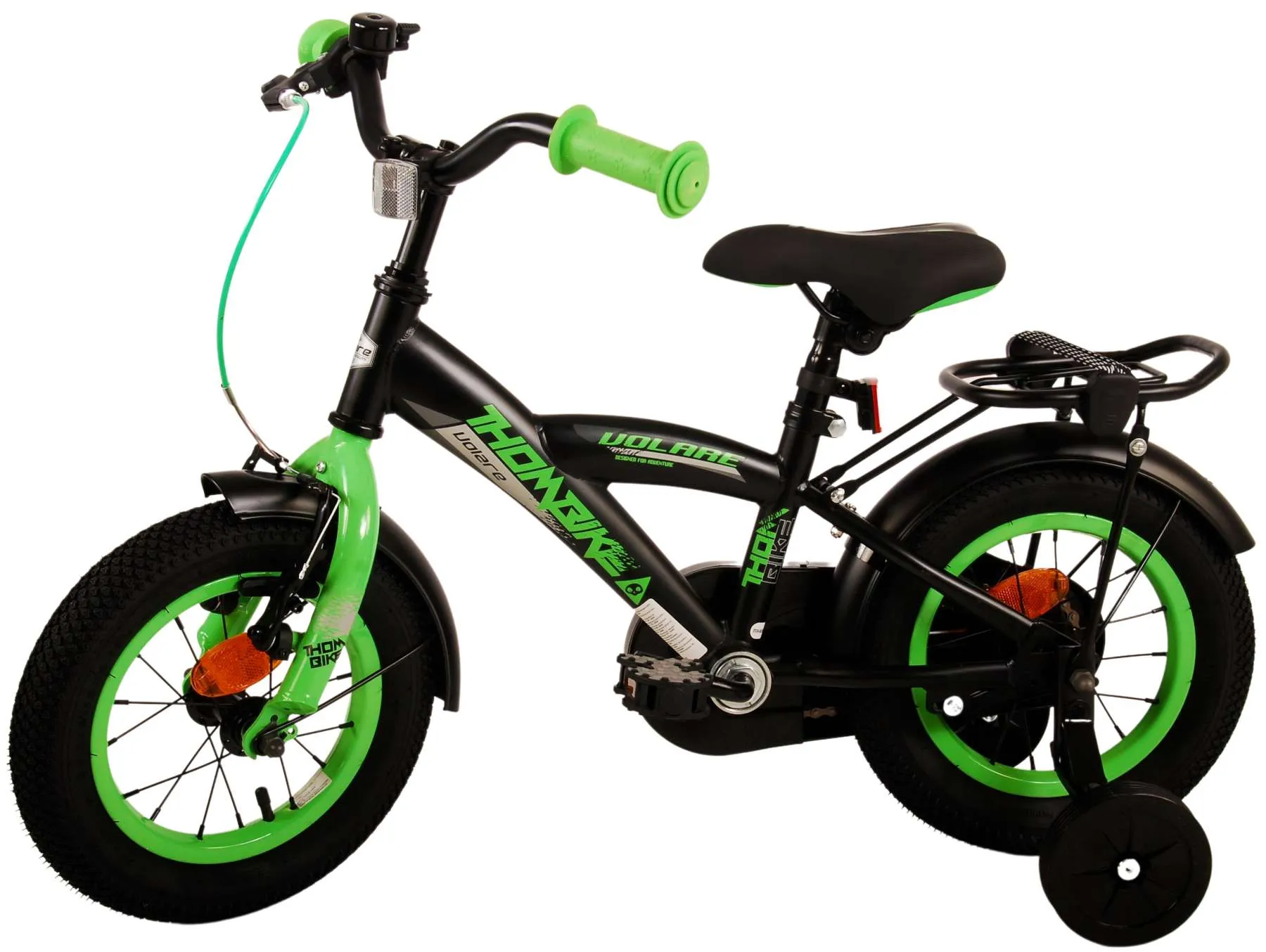 volare dječji bicikl thombike 12" crno-zeleni - slika 13