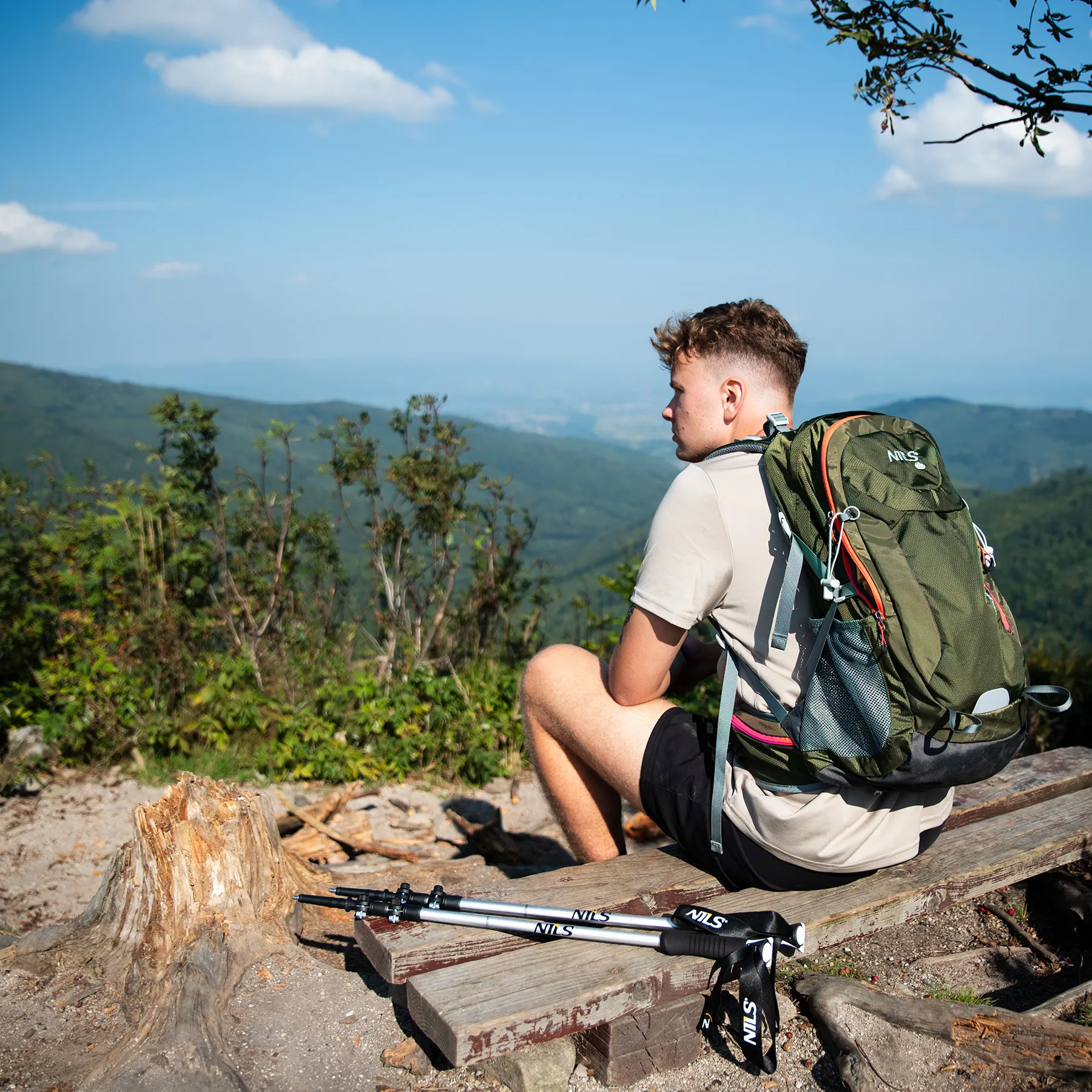 turistički ruksak zeleni rambler 40l nils camp - slika 7