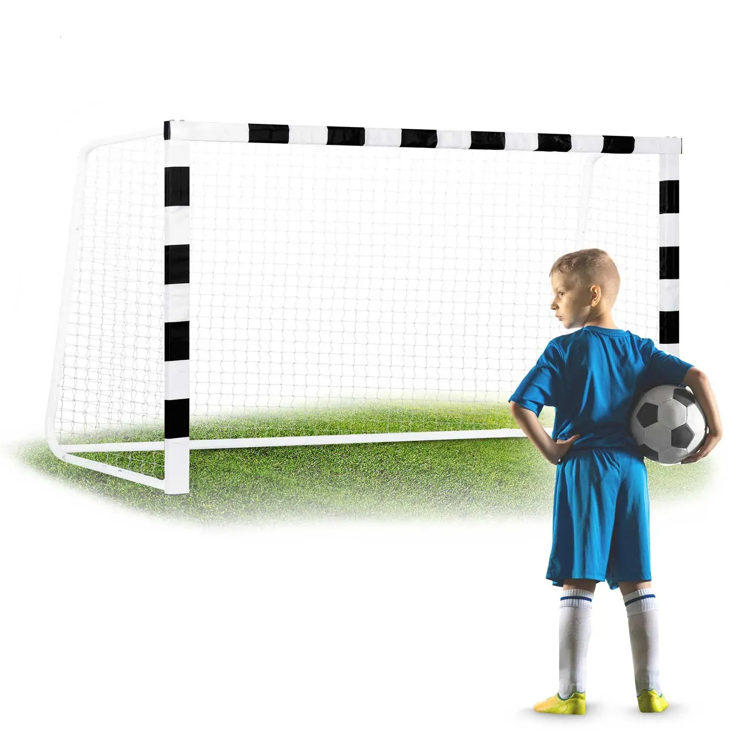 nogometni gol 300 x 160 x 90 cm ns-460 crno-bijeli - slika 2