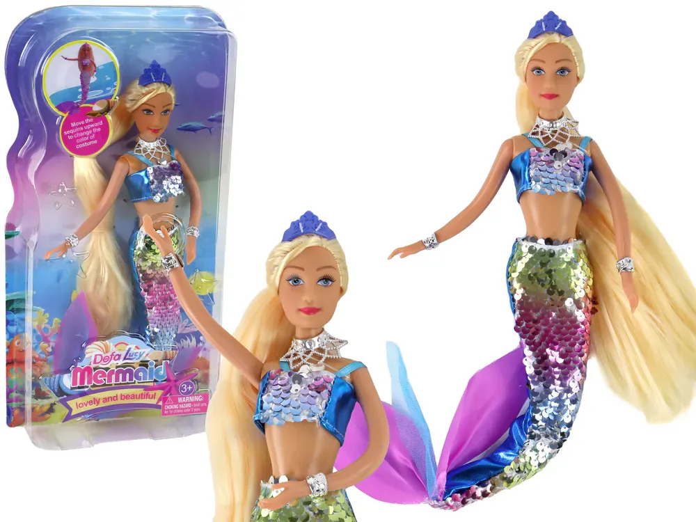 lutka sirena plava - slika 2