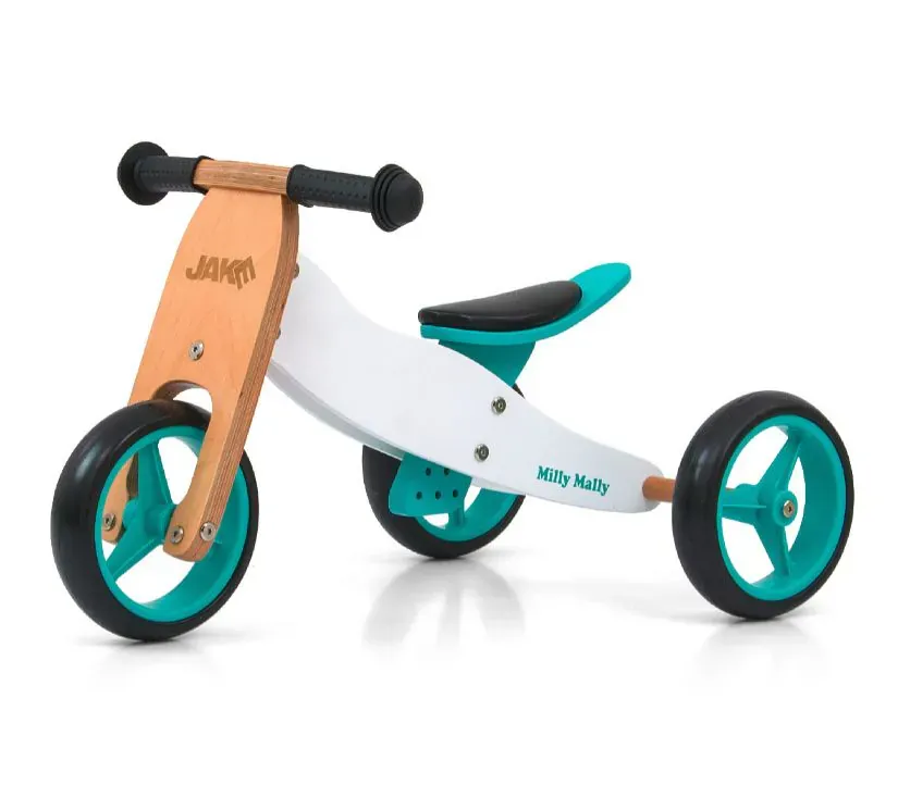 milly mally tricikl jake 2u1 drvo/tirkizni - slika 2