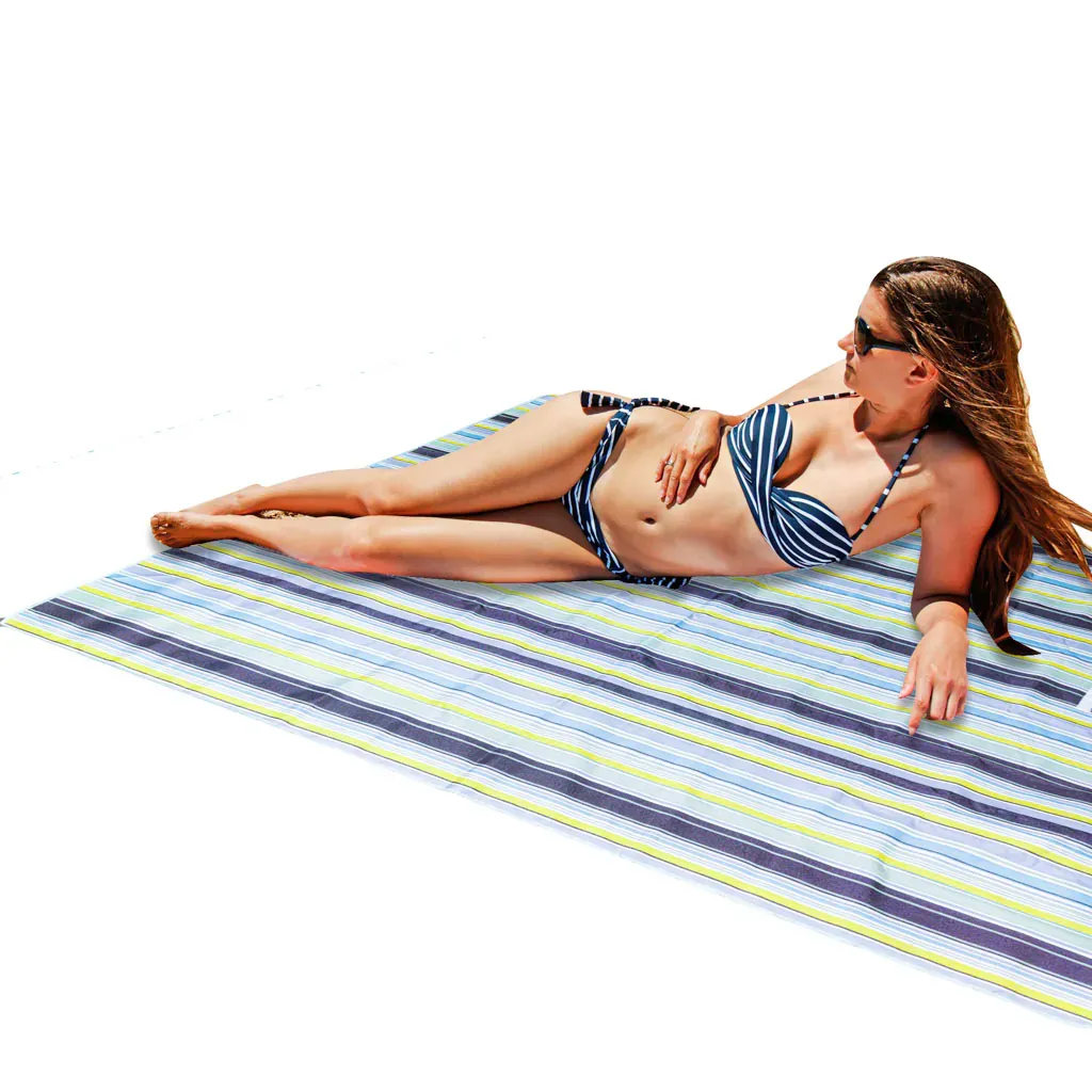 xxl prostirka za plažu 200x200cm zelena - slika 11