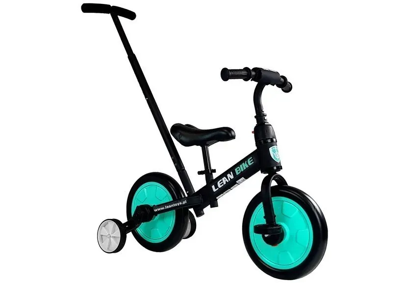 dječji bicikl bez pedala 3u1 crno-tirkizni - slika 5
