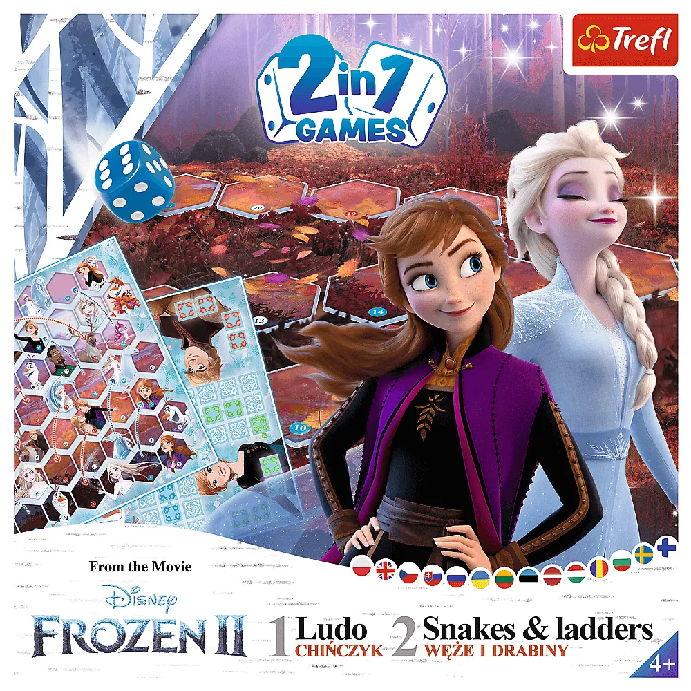 društvena igra 2 u 1 frozen ii čovječe ne ljuti se/ zmije - slika 5