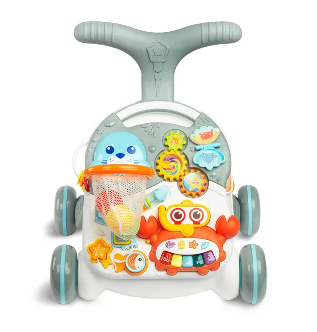 toyz 2 u 1 guralica i stol za igru, siva - slika 5