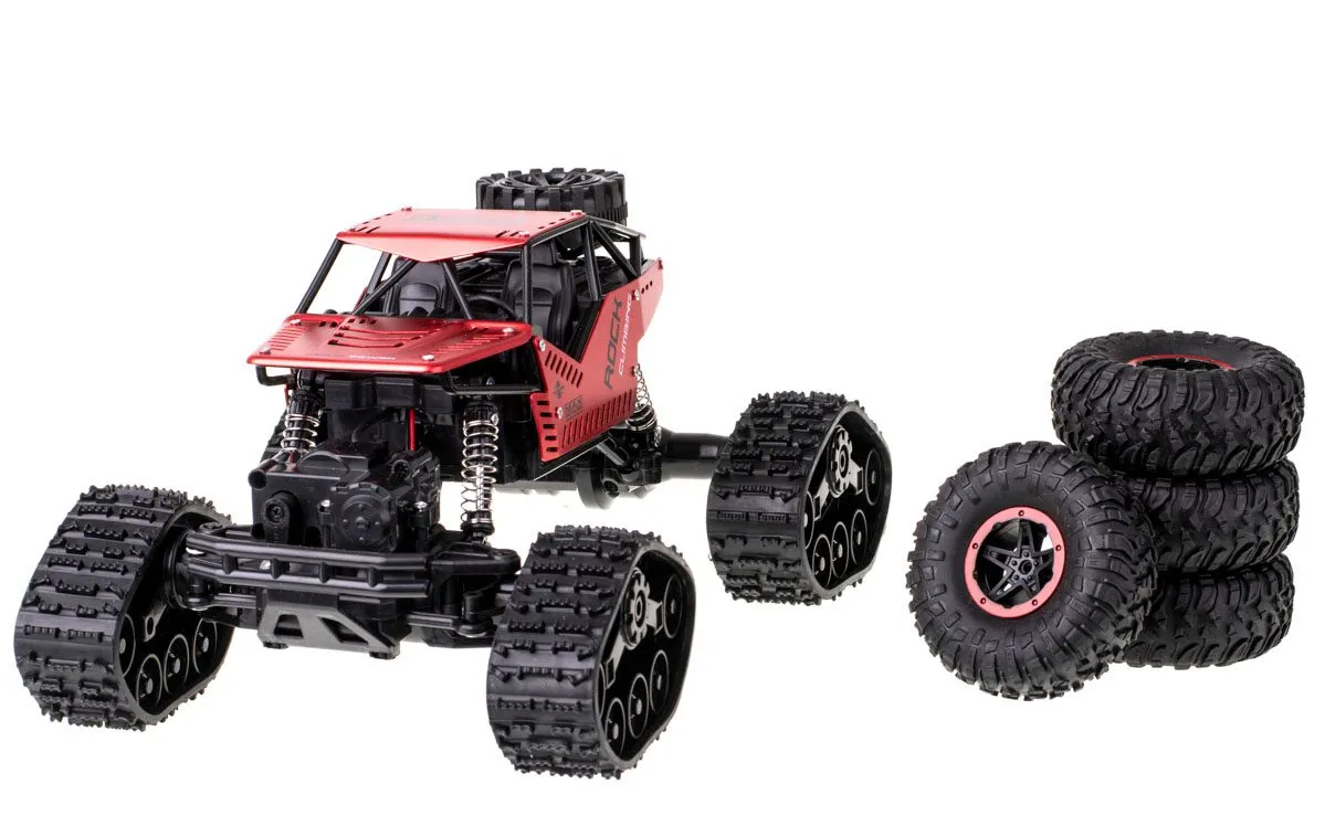 rc rock crawler 4x4 lhc012 automobil na daljinski 2in1 crveni - slika 8