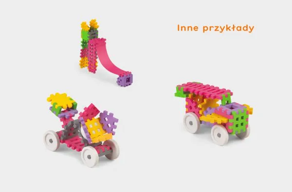 marioinex set waffle kockica konstruktor rozi 35kom. - slika 3