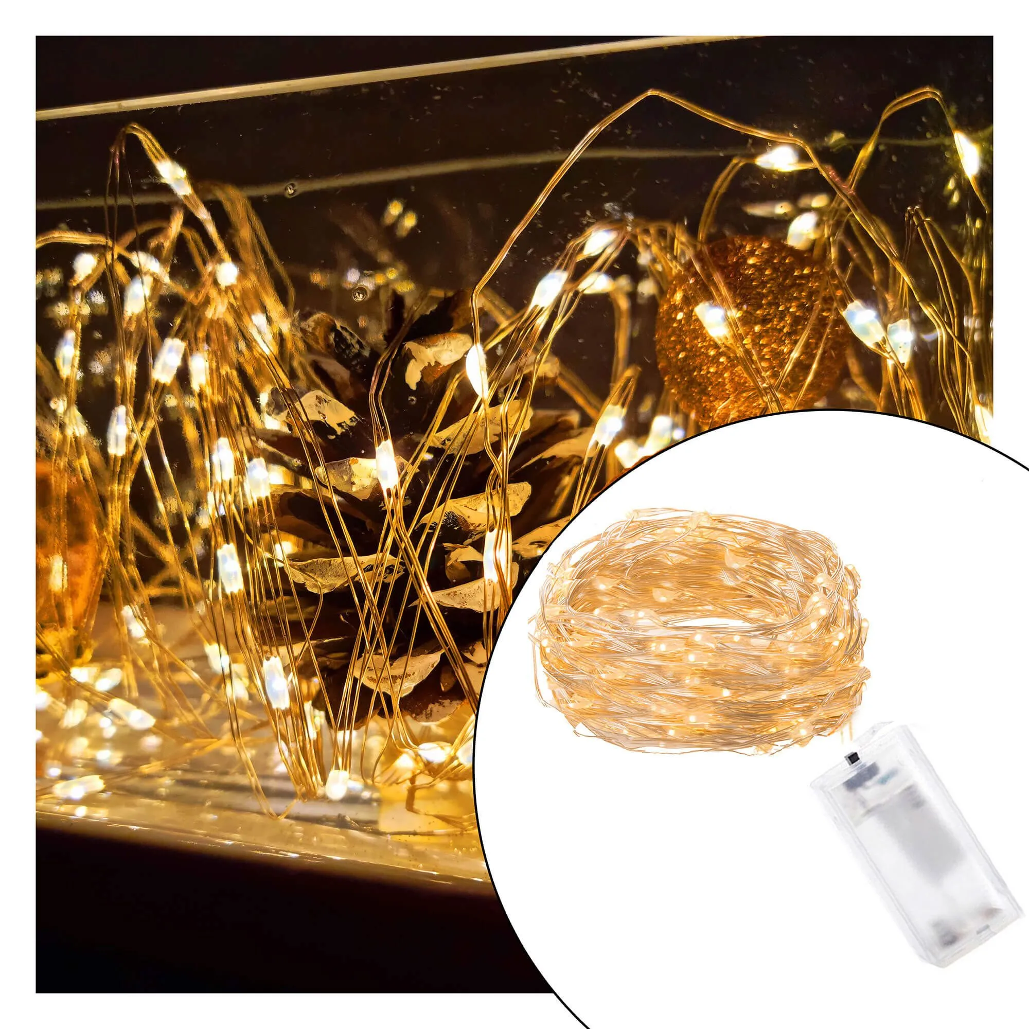 led lampica na baterije – 20 led dioda - slika 10