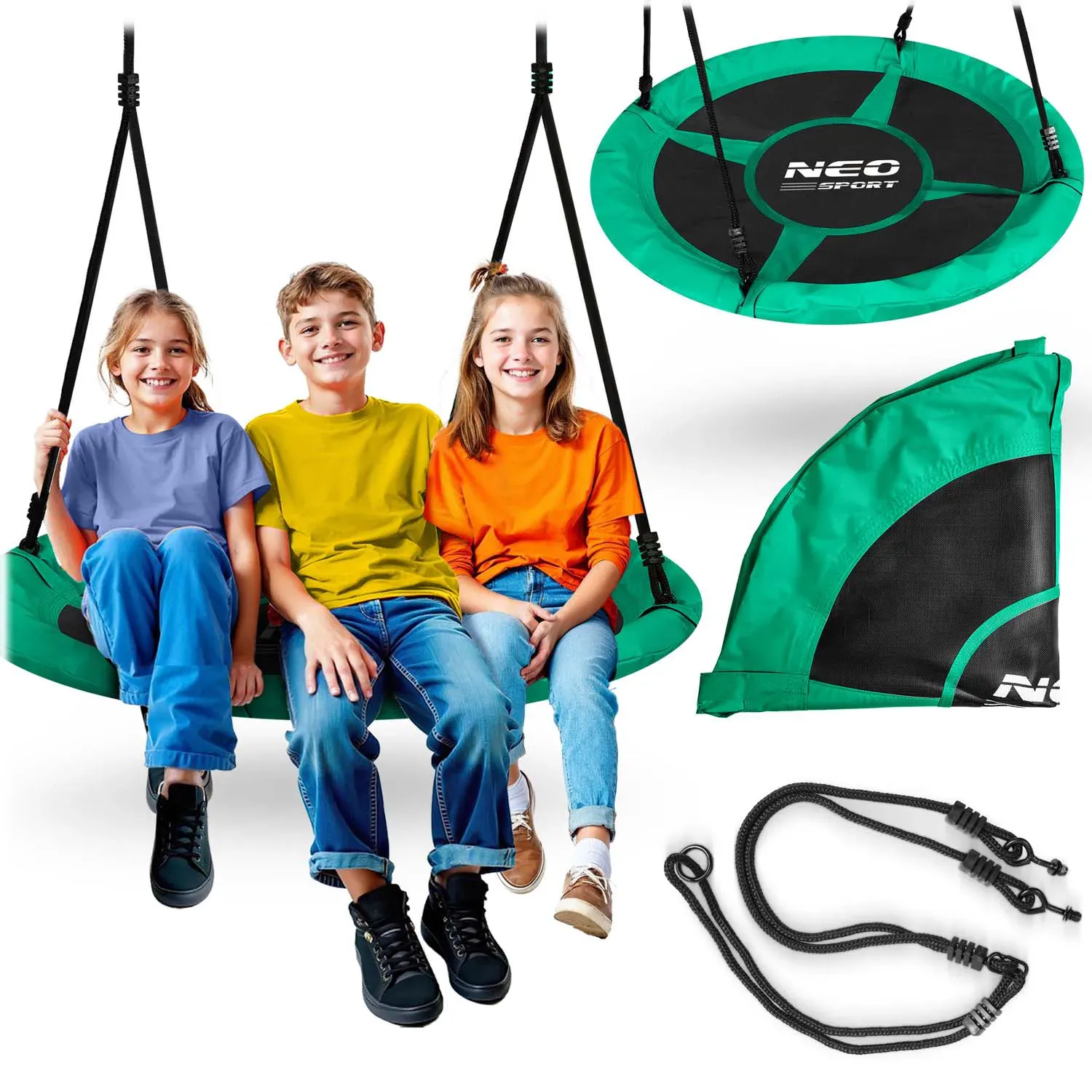 neo-sport ljuljačka rodino gnijezdo, 110 cm, zelena - slika 2