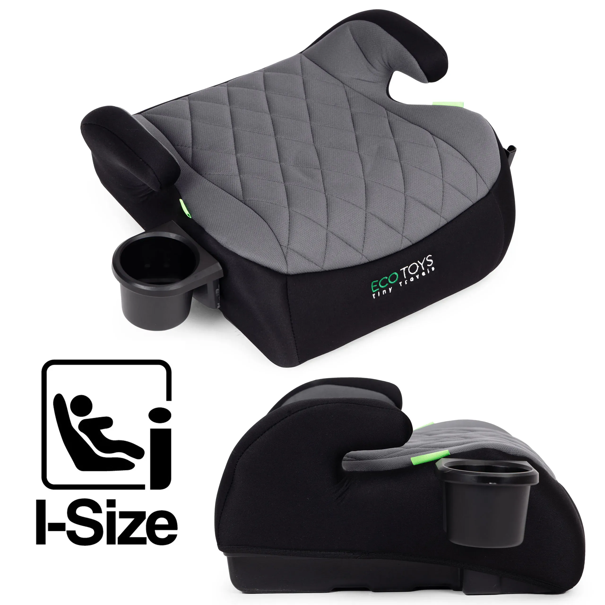 ECOTOYS dječja booster autosjedalica i-SIZE – za visinu 125–150 cm, s držačem za čašu - Pribislavec