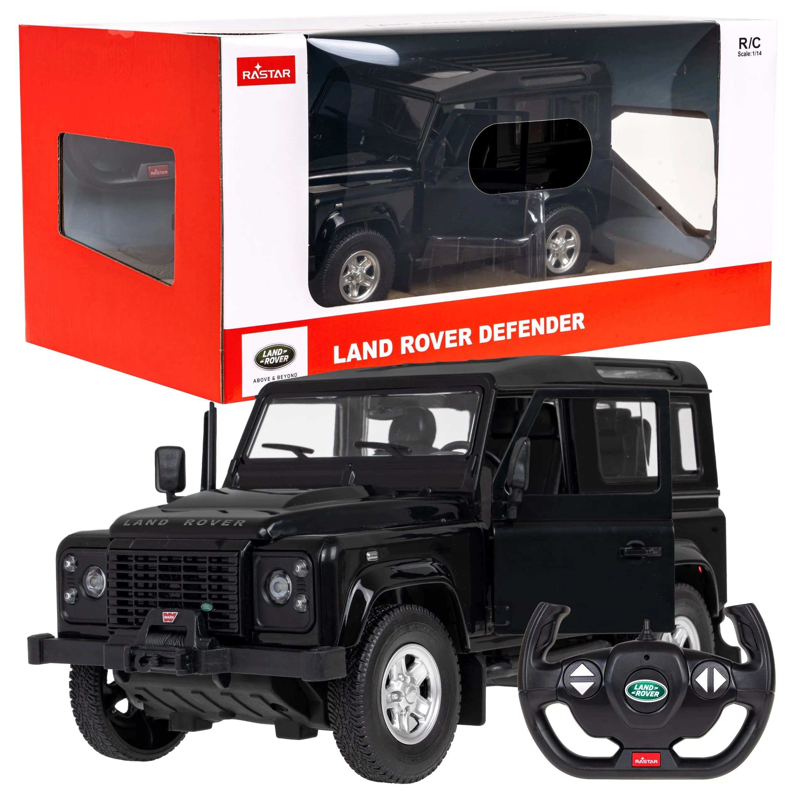rastar land rover defender 1:14 na daljinsko upravljanje crni - slika 7