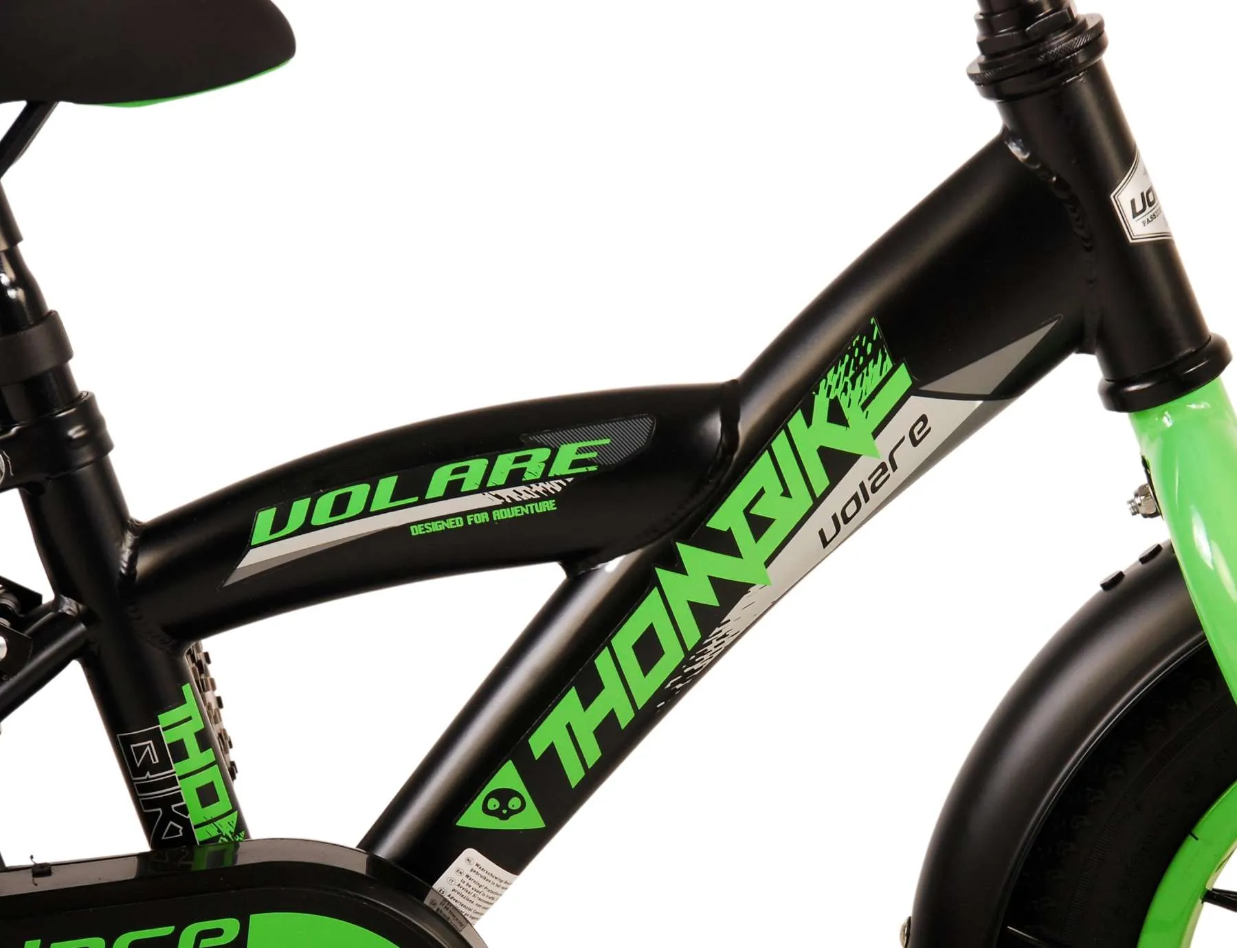 volare dječji bicikl thombike 12" crno-zeleni - slika 7