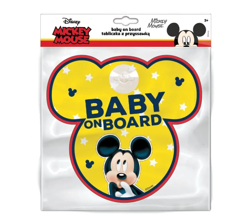 znak baby on board mickey mouse - slika 3