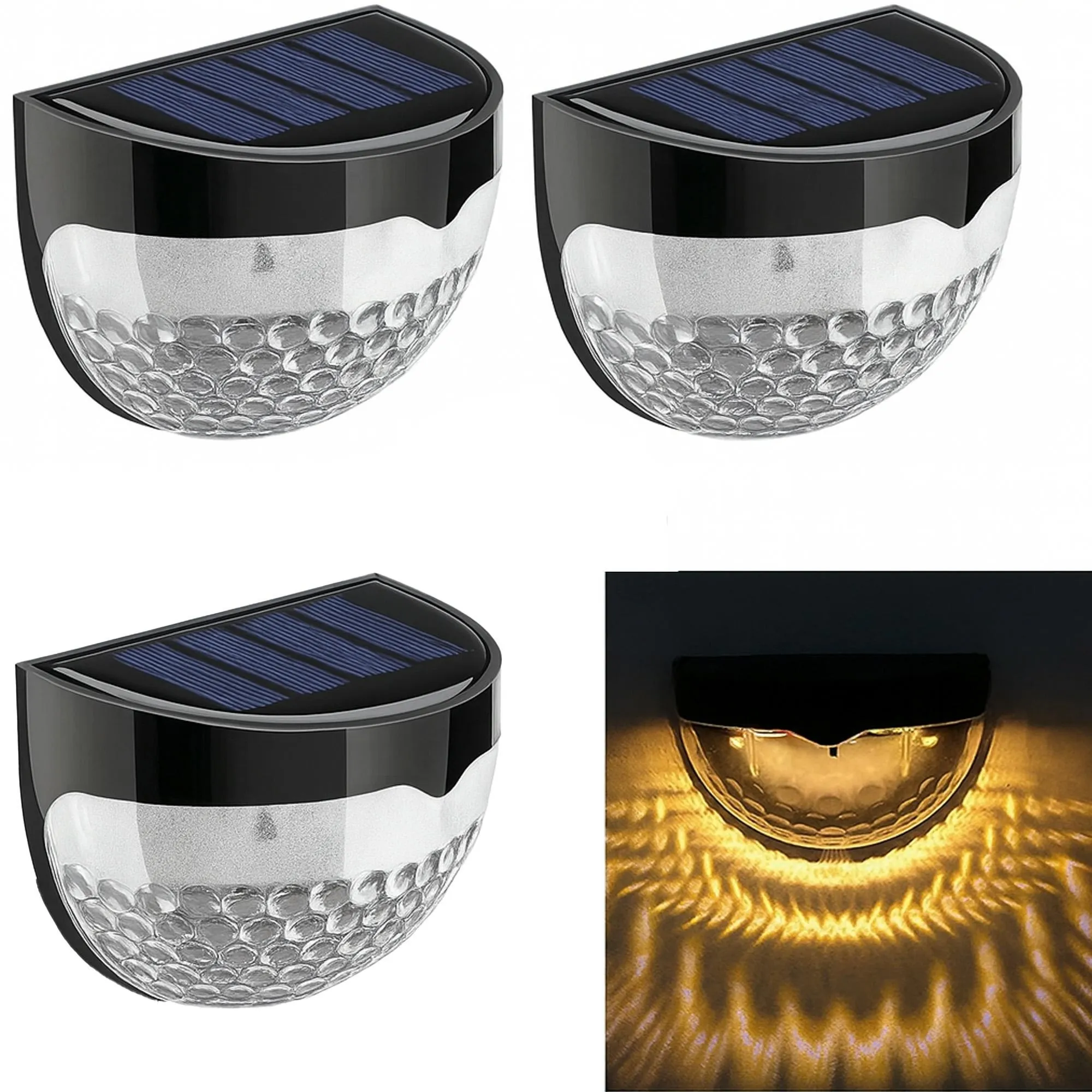 solarne zidne vrtne lampe led 8 kom. - slika 4