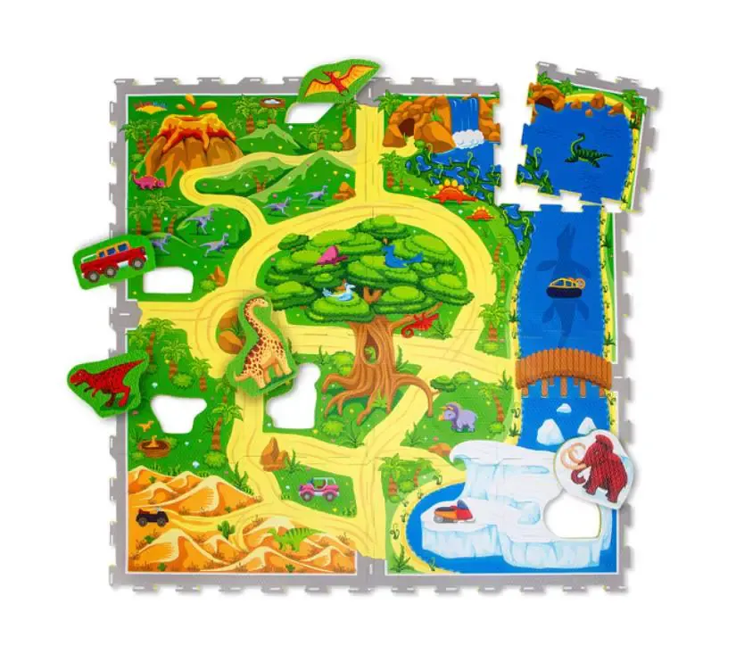 Hakuna puzzle podloga za djecu - safari dinosauri 120 x 120 x 1.2 cm - Pribislavec