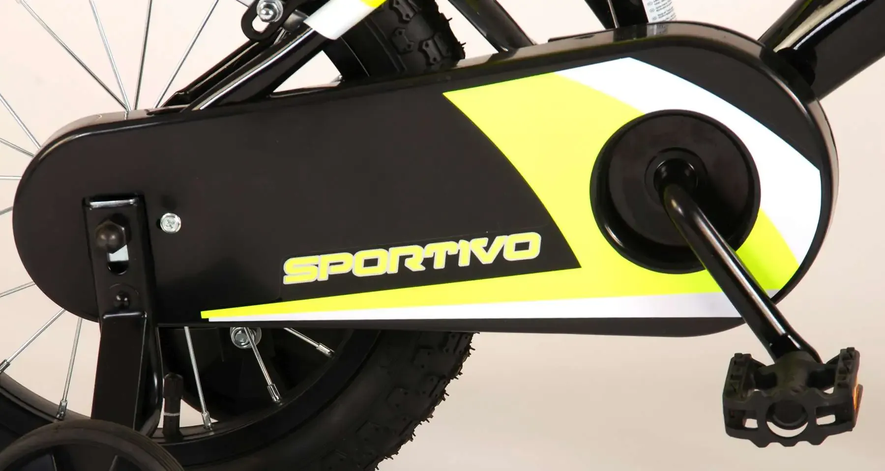 dječji bicikl volare sportivo 14" s dvije ručne kočnice neon žuti - slika 7