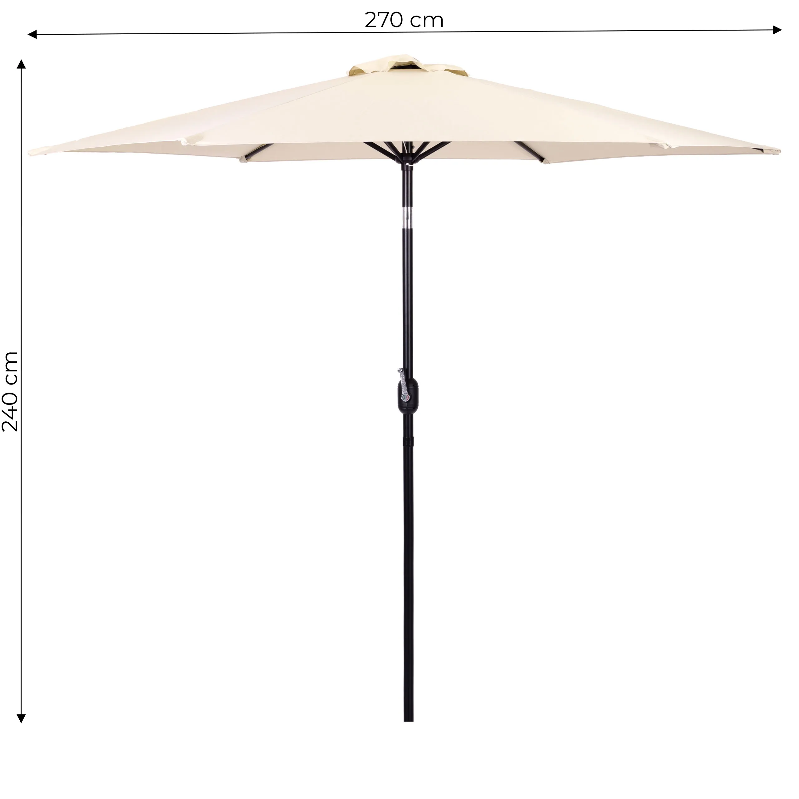 modernhome bež suncobran 270 cm - slika 9