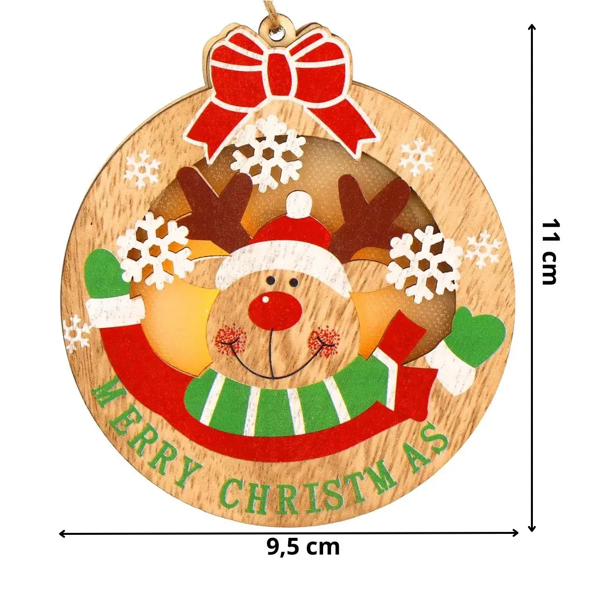 božićni ukras 9,5 × 10,5 cm sob - slika 2