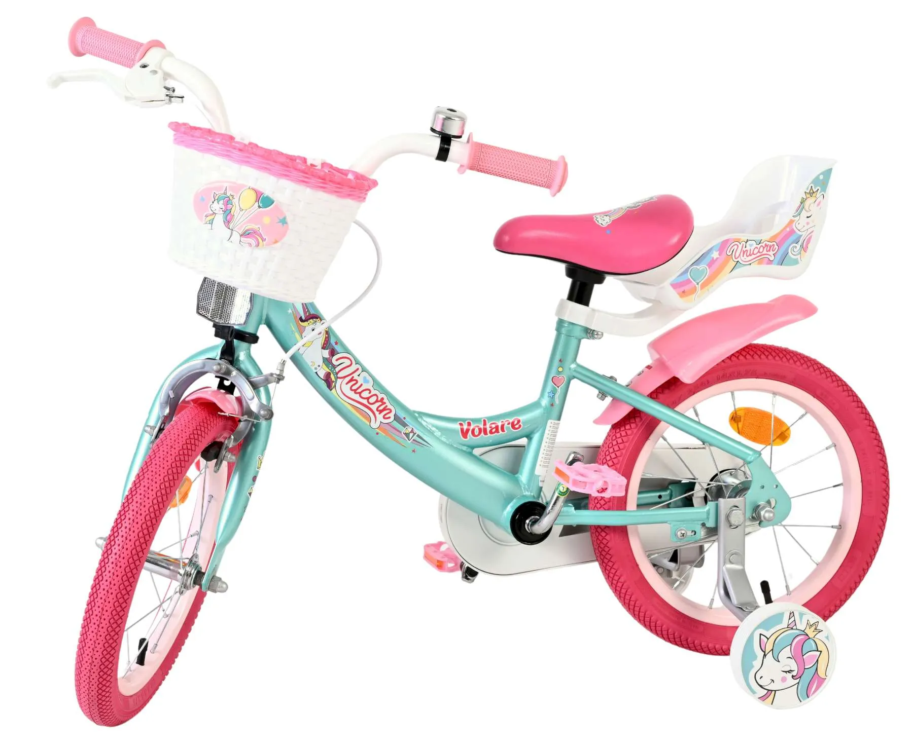 volare dječji bicikl unicorn 14″ zelene boje - slika 9