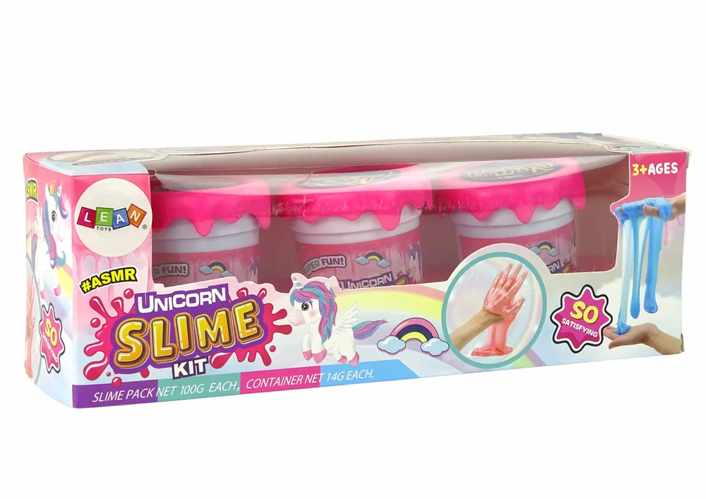 slime ljigavci sa šljokicama jednorog 3 boje - slika 4