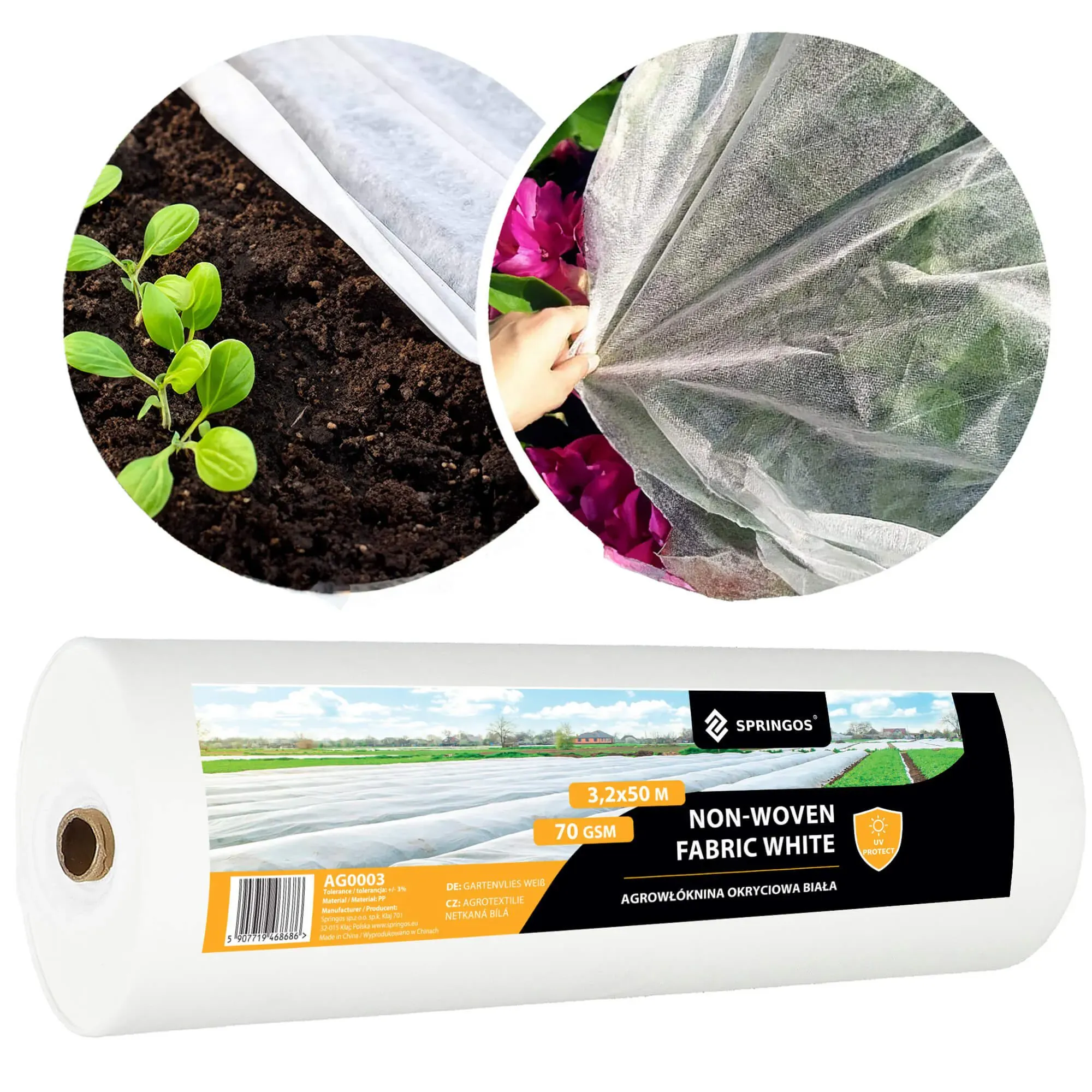 pokrov agrotekstil bijeli 70 gsm 3,2 x 50 m - slika 2