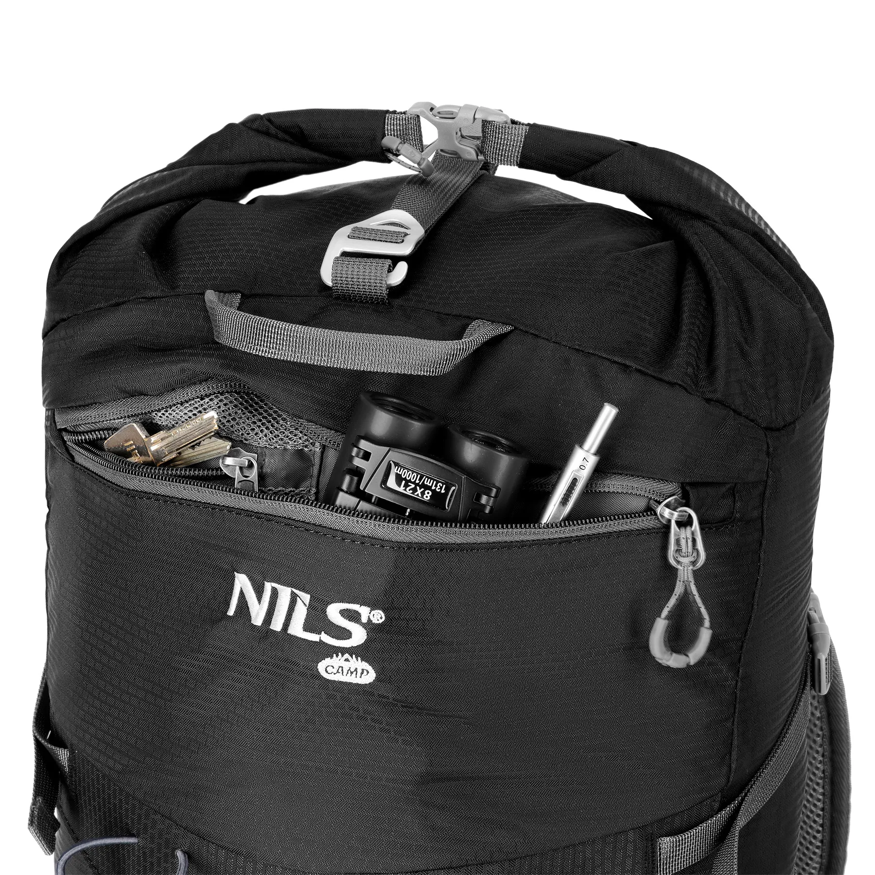 putni ruksak crna boja 40l - slika 8