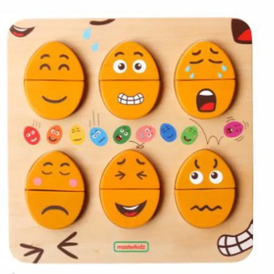 masterkidz drvena ploča za učenje emocija - slika 3