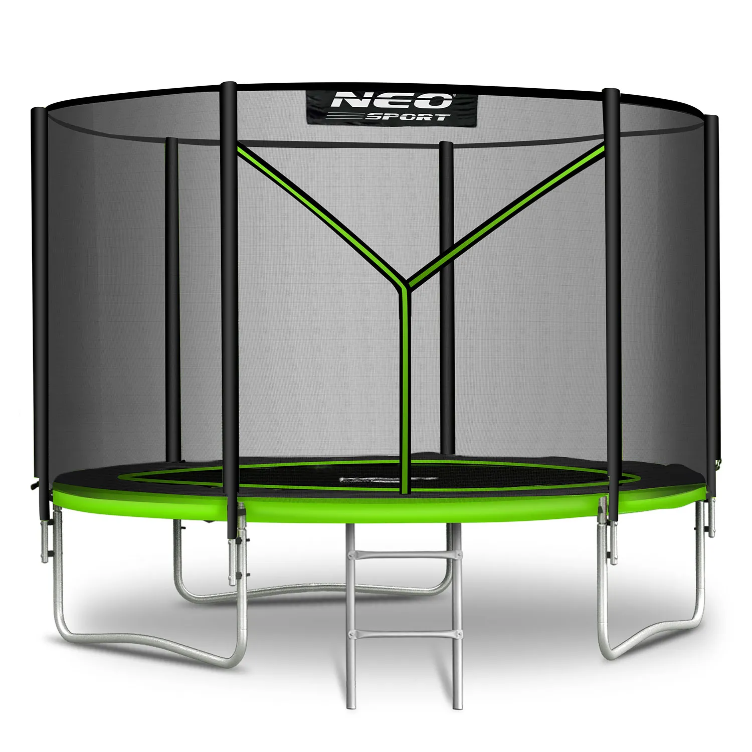 neo-sport vrtni trampolin 252 cm (8 ft) s vanjskom mrežom i ljestvama - slika 3