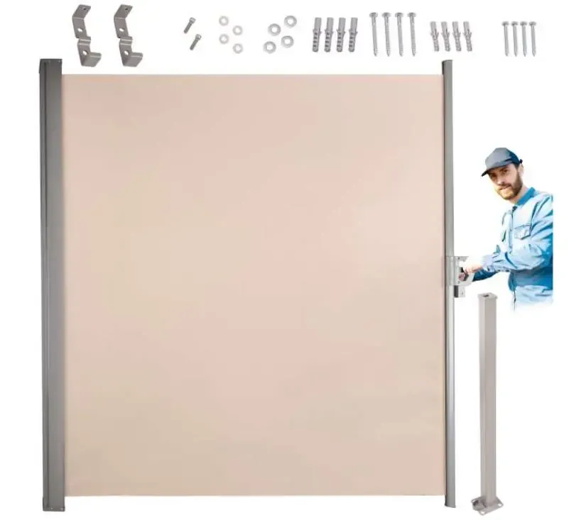bočna tenda za terasu 400x180 cm bež - slika 2