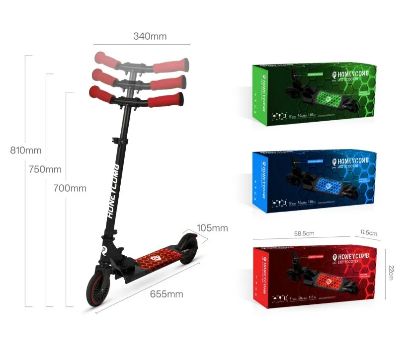 qplay crveni romobil honeycomb - slika 5