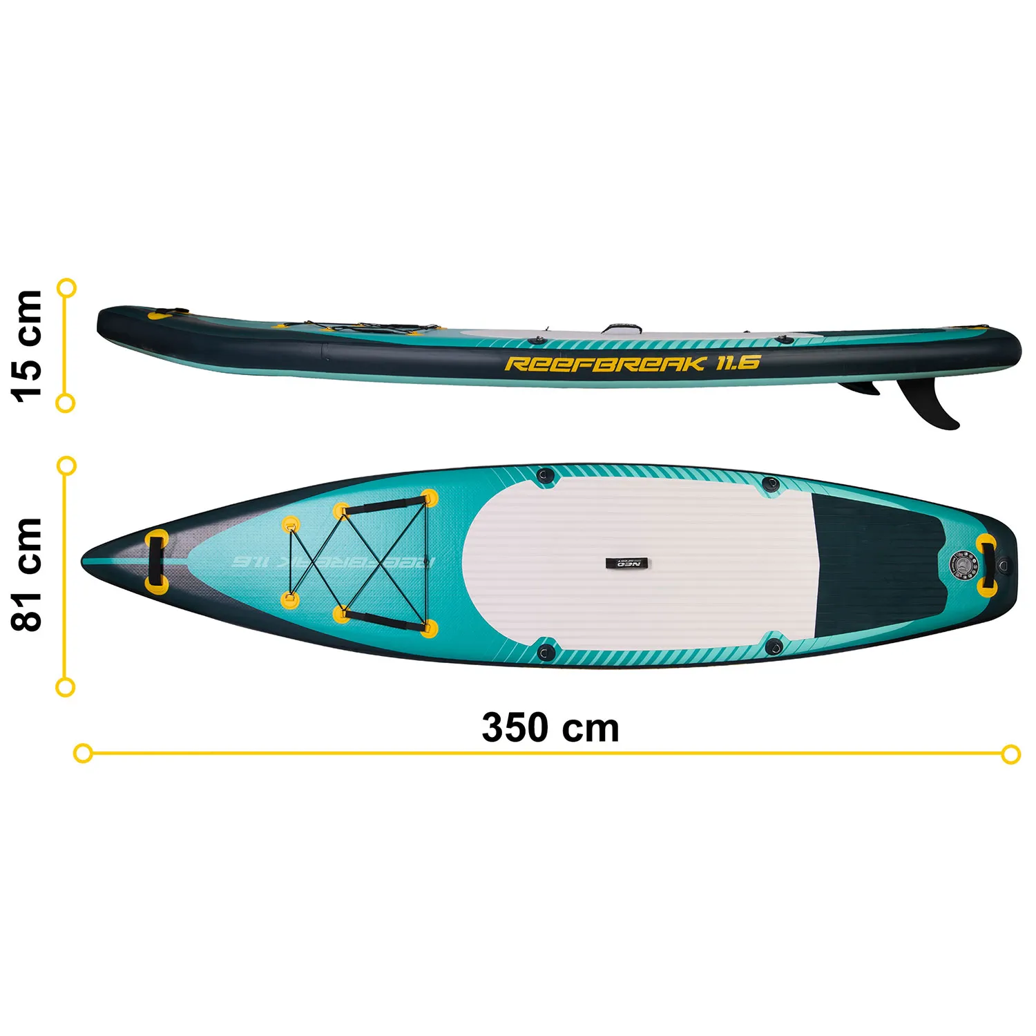 reefbreak sup daska 350 x 81 x 15 cm neo-sport 170303 - slika 6