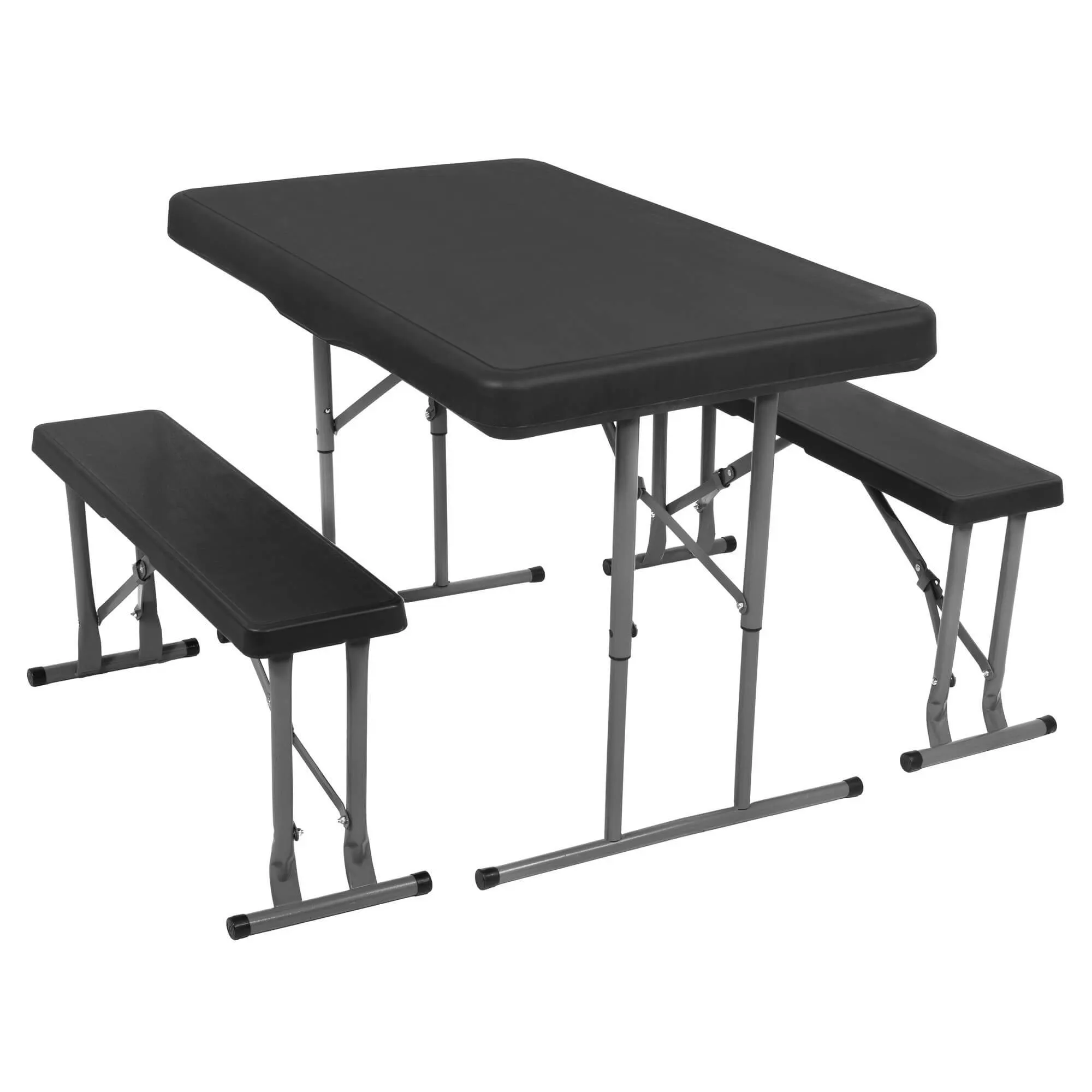 set za catering stol + klupe 105 x 65 x 69 cm crni - slika 4