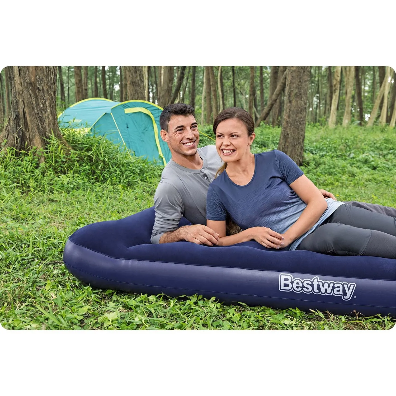 madrac na napuhavanje 191x137x28 cm s ugrađenom nožnom pumpom bestway 67225 - slika 3